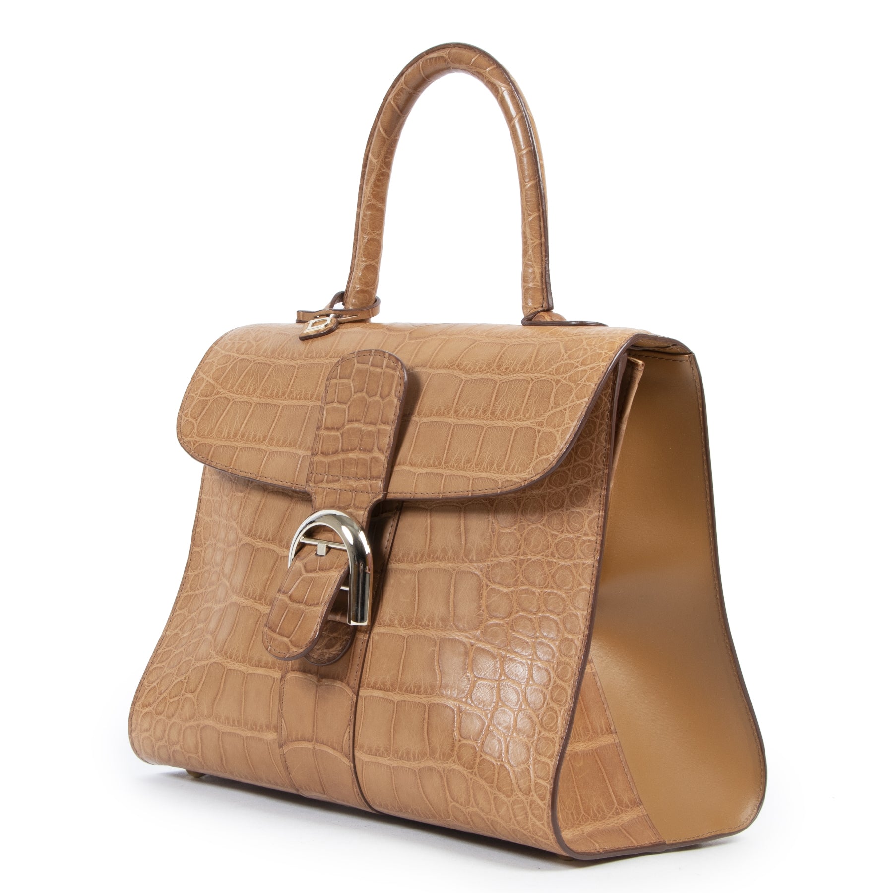 Delvaux Brillant MM Biface Alligator Dolce Végétal for sale online at Labellov secondhand luxury online kopen en verkopen