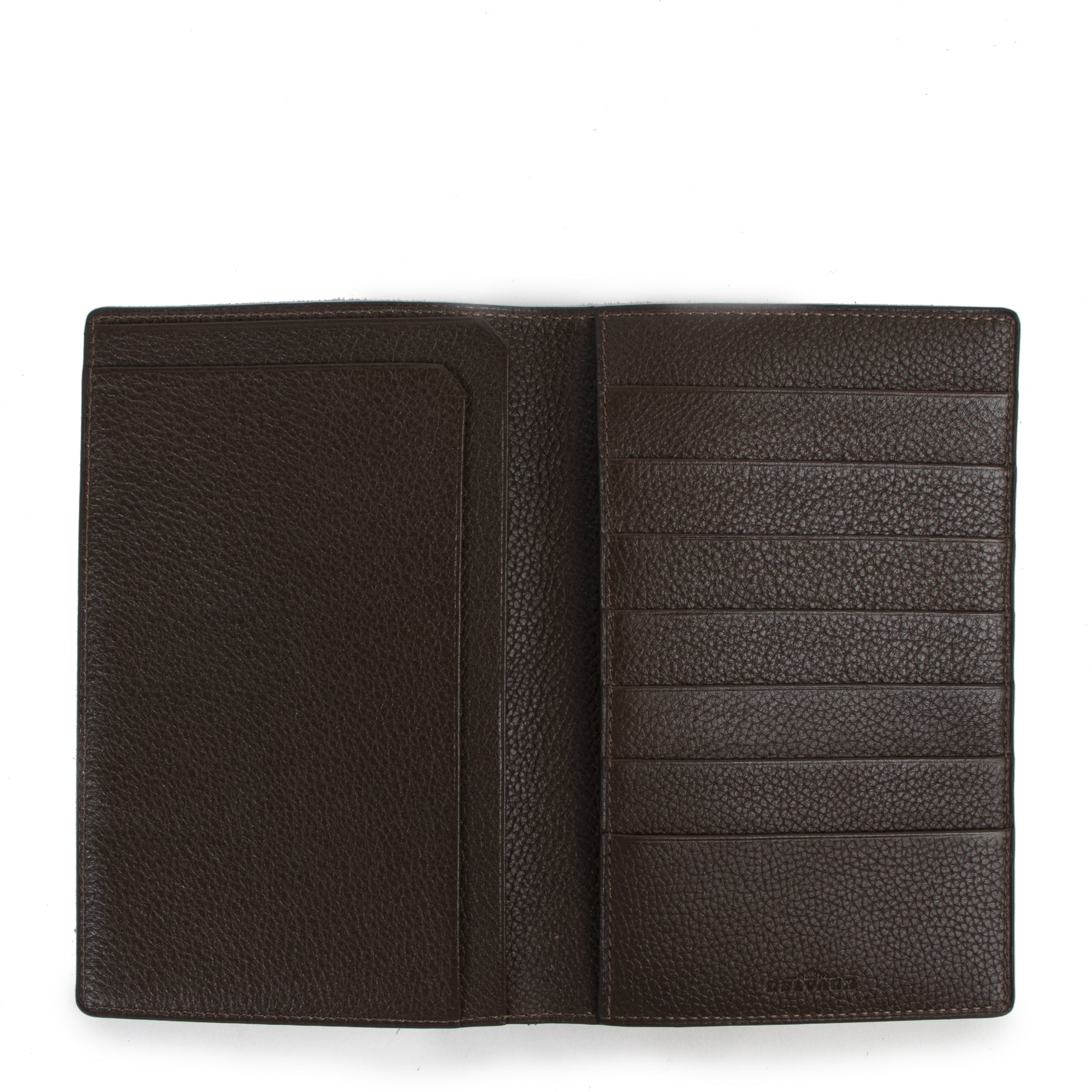 tweedehands Delvaux Brown Casino Jumping Grained Leather Wallet