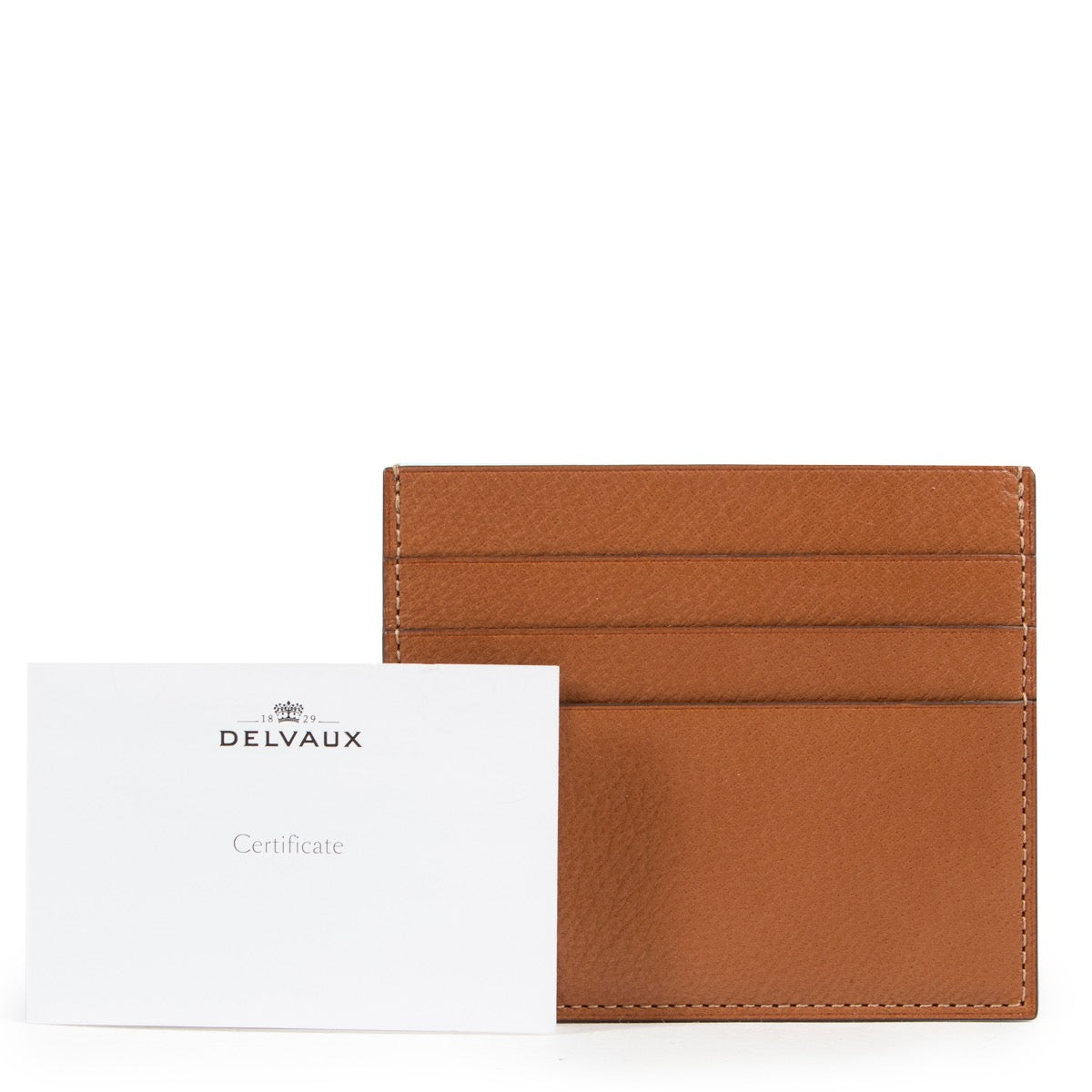 Shop safe online authentic Delvaux Brown Côme PCA Card Holder at the right price.