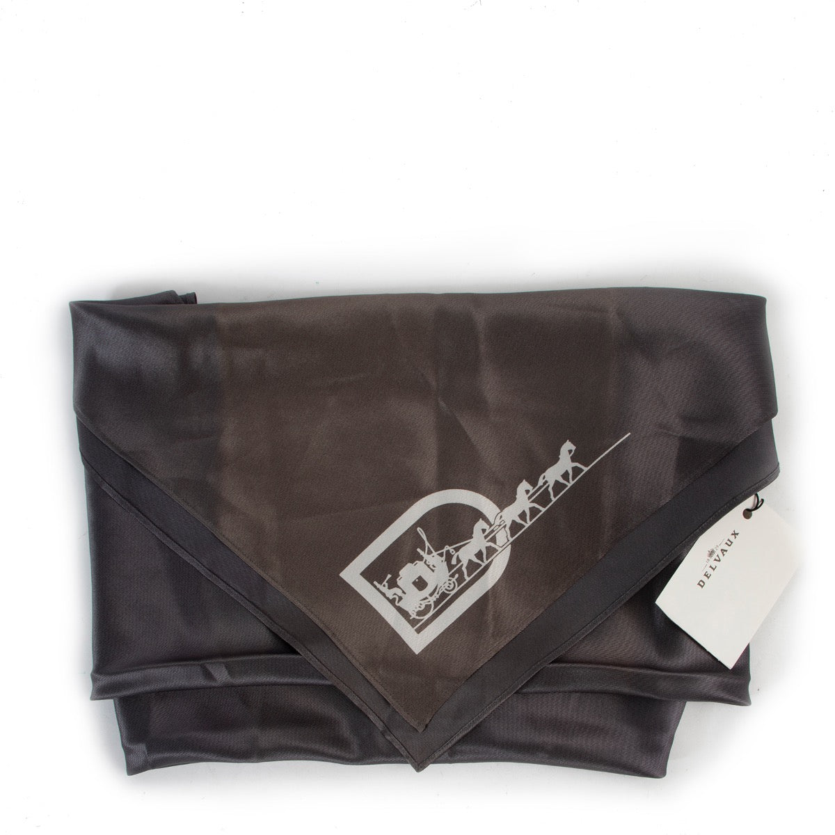 Delvaux Grey Silk Scarf