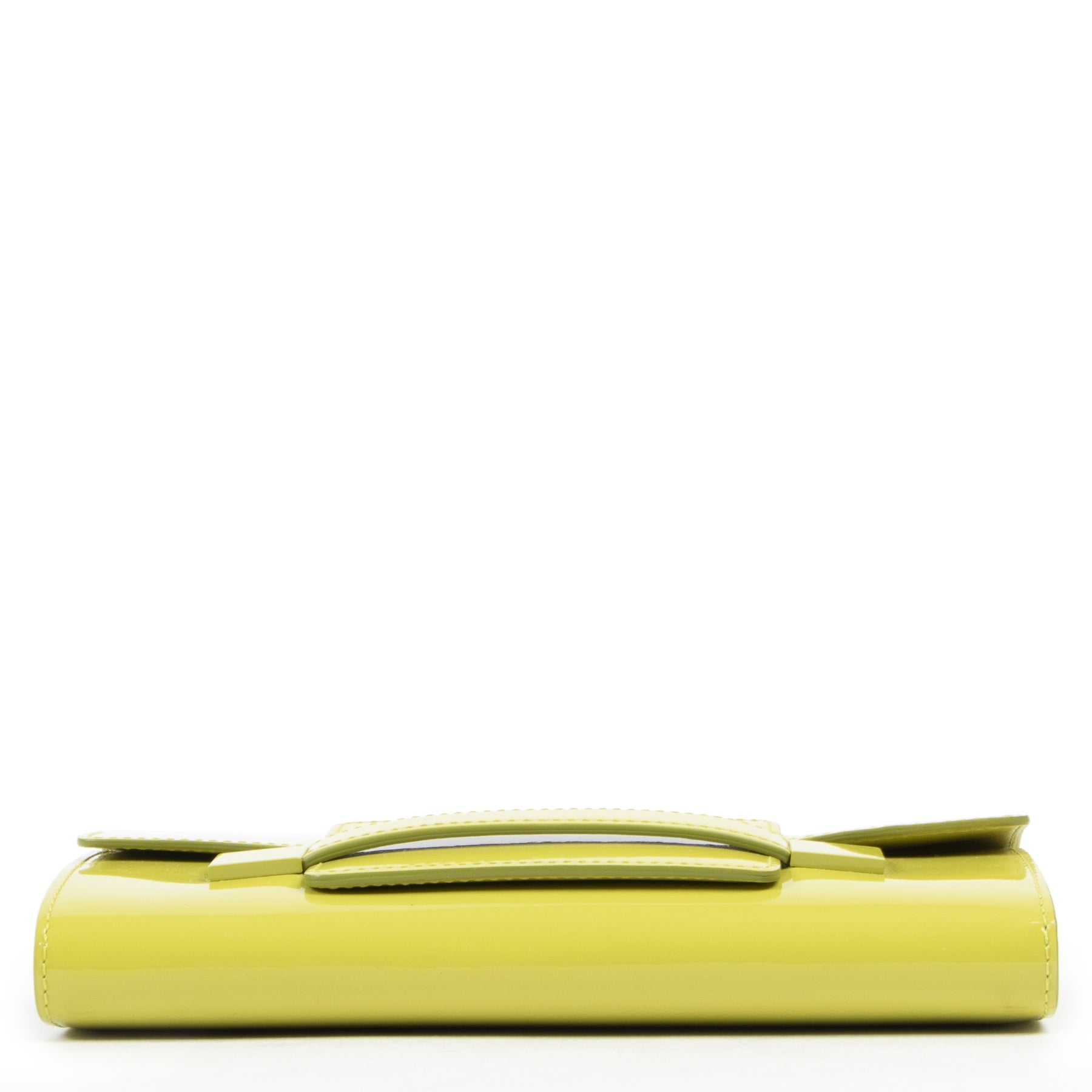 Delvaux Madame PTF Long Vernis Absinthe for sale at Labellov secondhand luxury