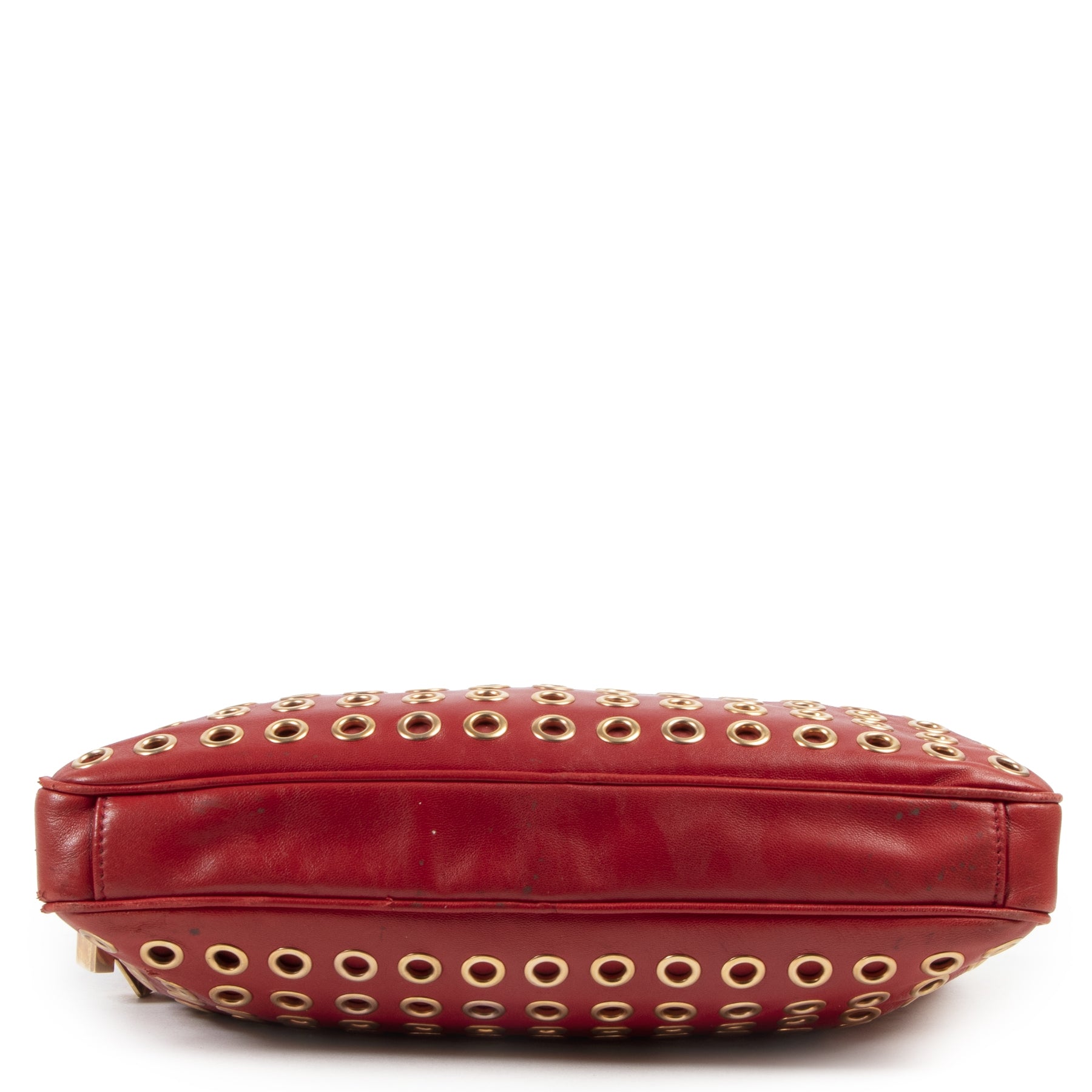 Prada Grommet Red Tote Bag