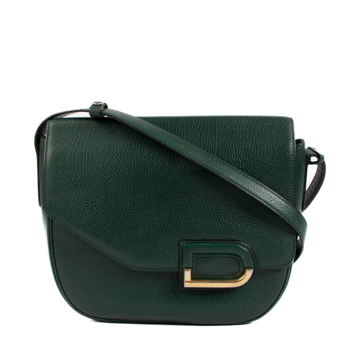 Delvaux Vintage Green Leather Crossbody Bag