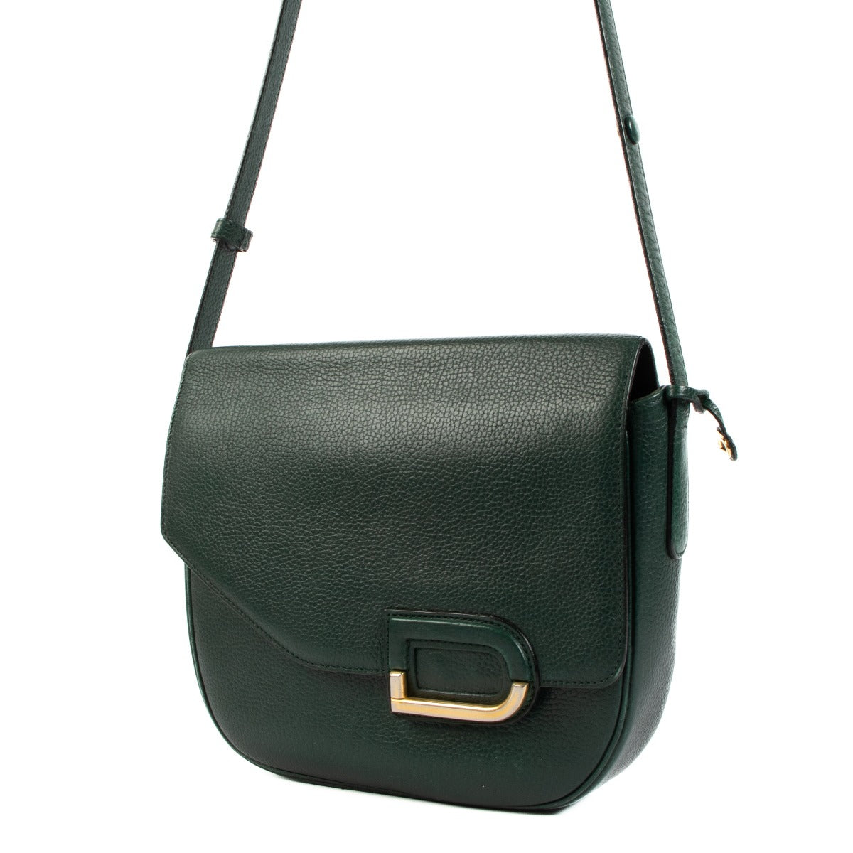 Delvaux Vintage Green Leather Crossbody Bag