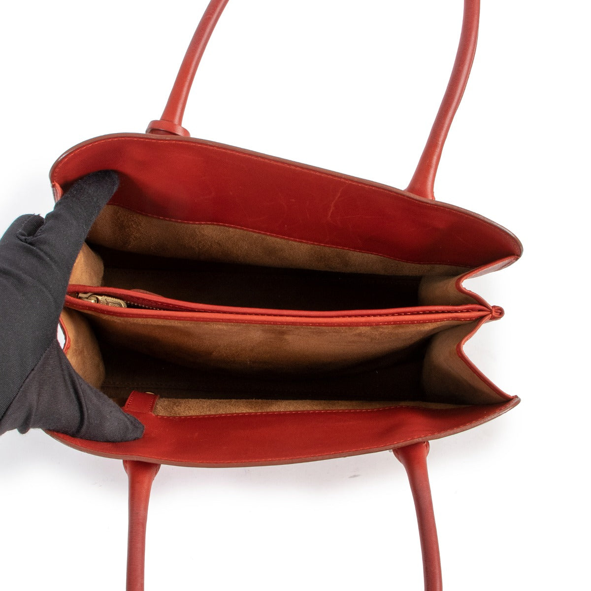 Delvaux Red Top handle