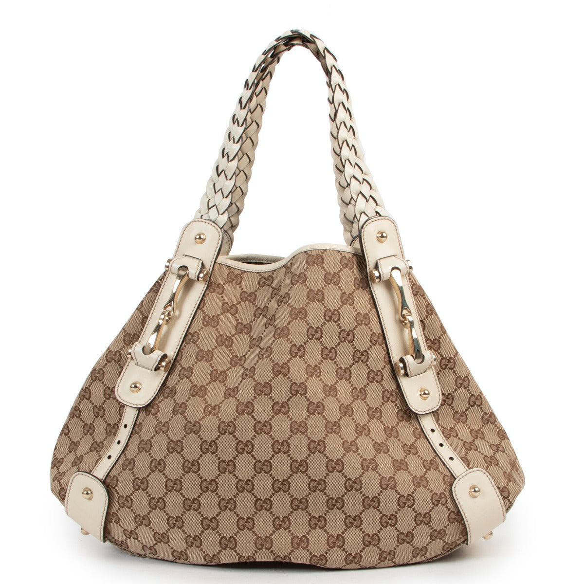 Gucci White Beige Pelham GG Bag