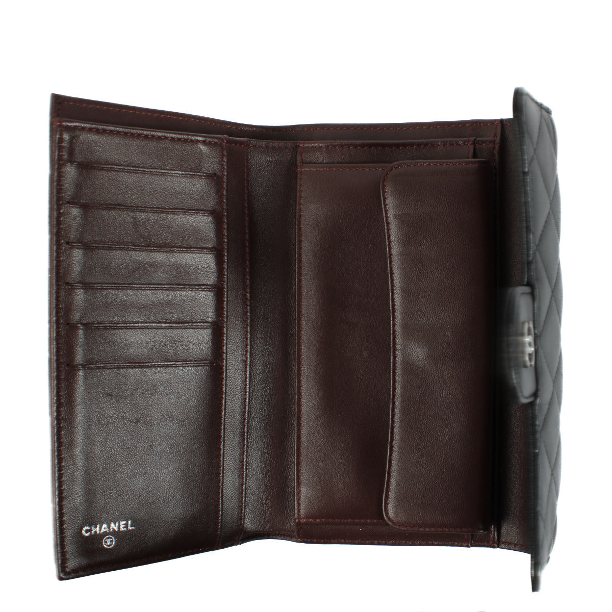 Portefeuille Chanel Classique Grand Format à Rabat Noir