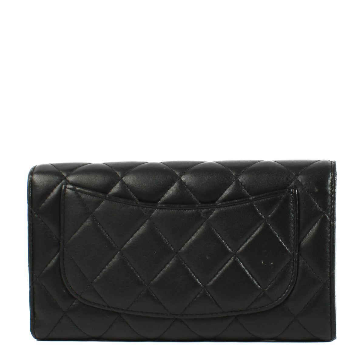 Portefeuille Chanel Classique Grand Format à Rabat Noir