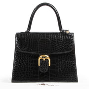 Delvaux Black Croco Brillant MM GHW for sale online