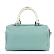 Shop authentic second hand exclusive Delvaux Spring/Summer 2014 Limited Edition Louise Boston PM Allure Bicolore Handbag at Labellov.