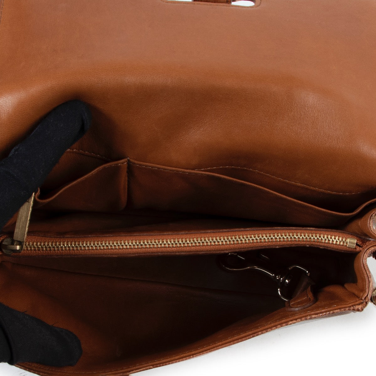 Delvaux Cognac Leather Shoulder Bag in very good condition and quality on LAbellov Luxury vintage designer site