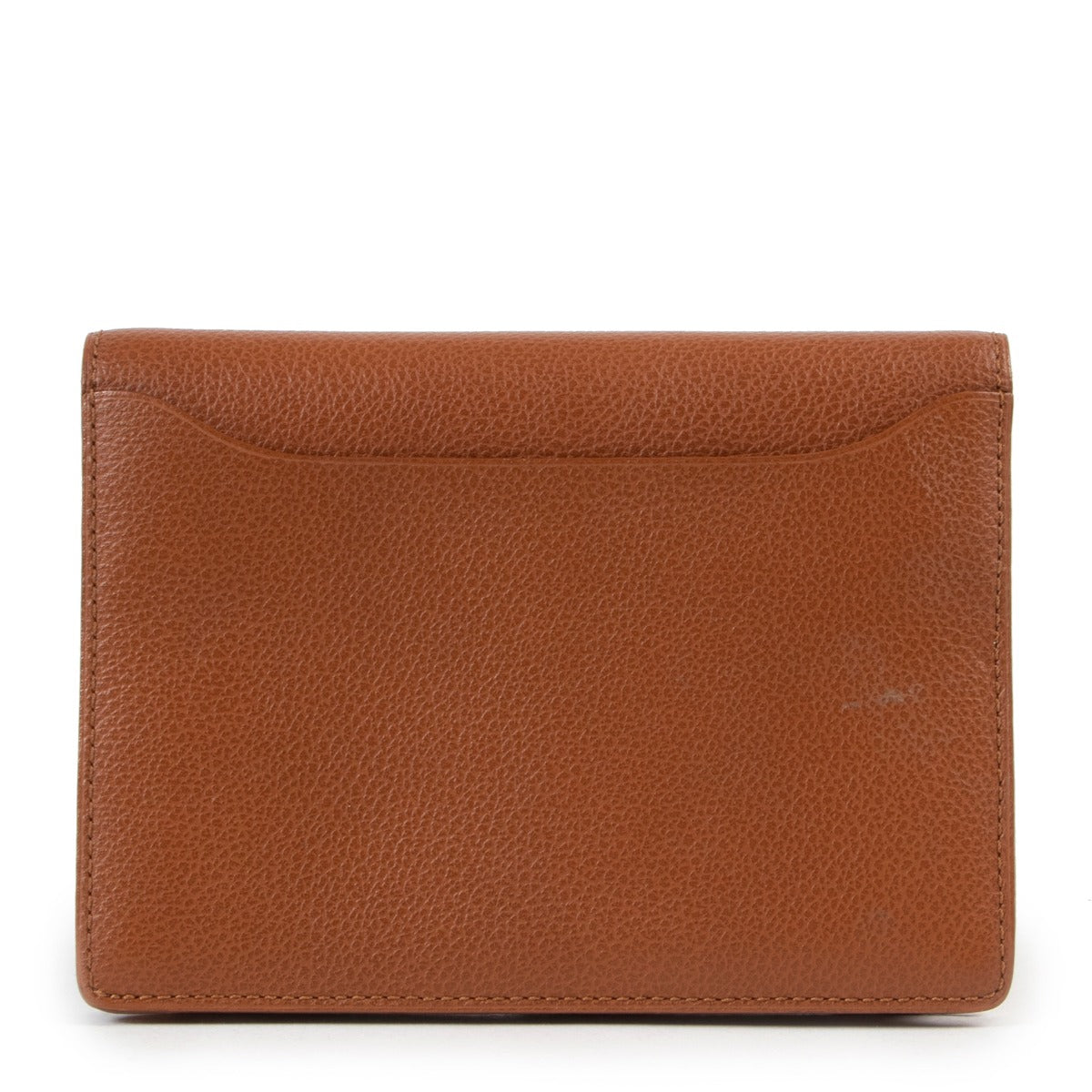 Delvaux Flap Cognac Wallet