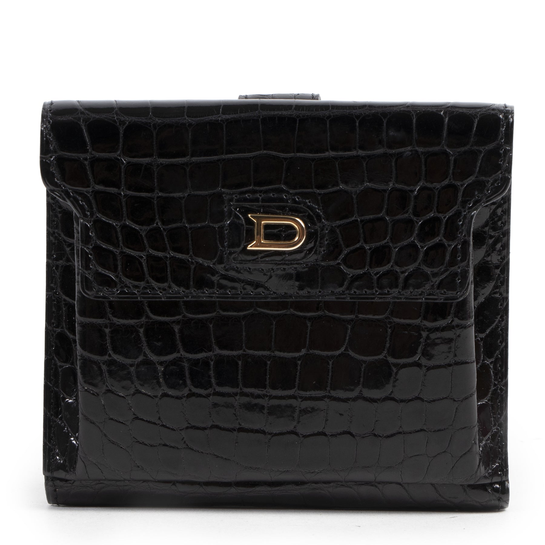 Delvaux Black Croco Wallet for the best price at Labellov