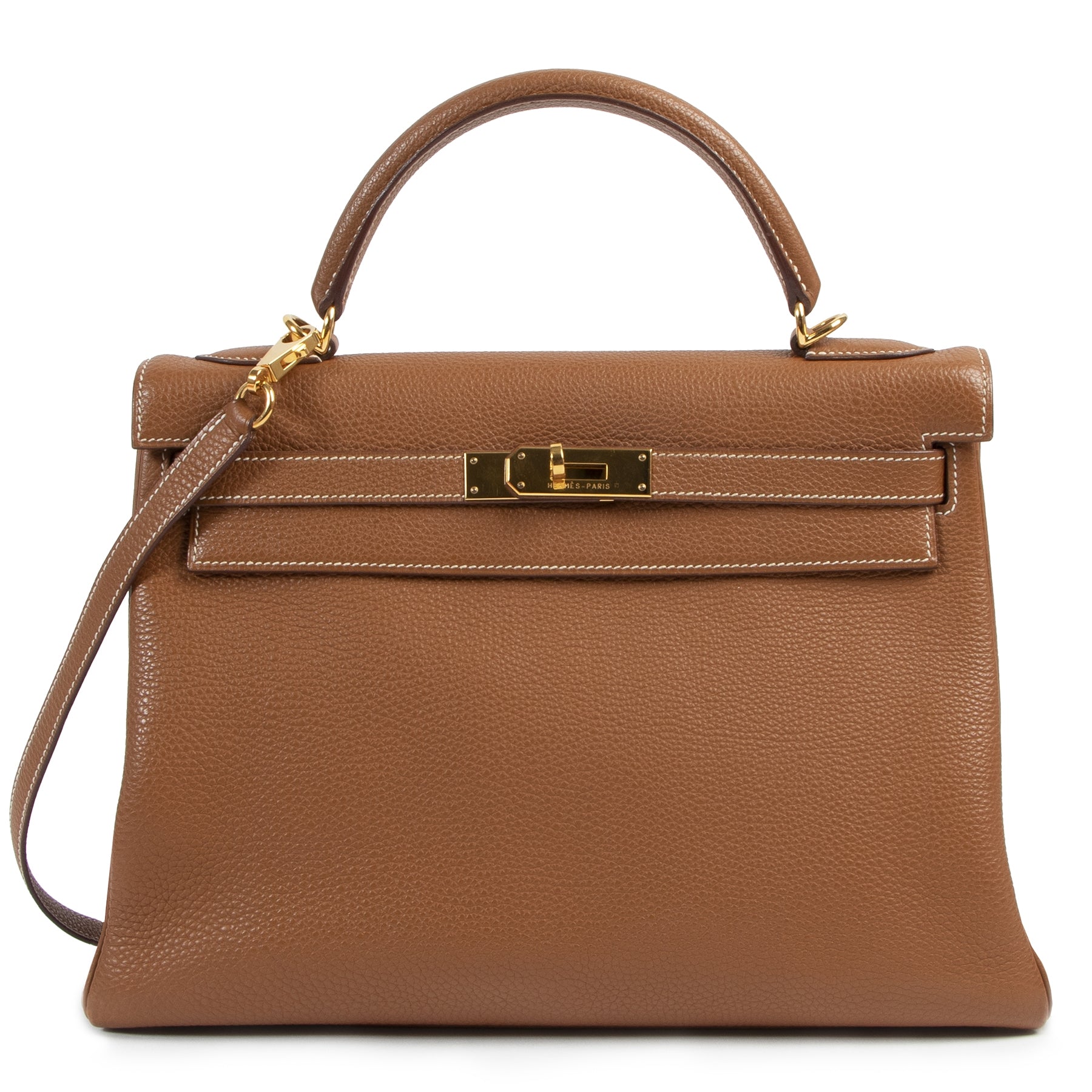 Hermès Kelly 32 Gold Togo GHW pour le meilleur prix chez Labellov à Anvers Belgique