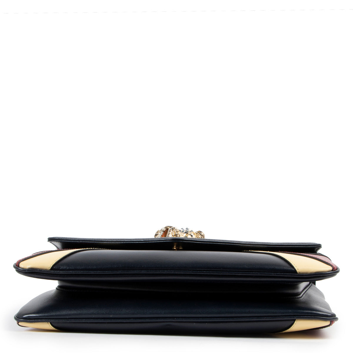 Gucci blauw glad lederen Rajah middelgrote schoudertas