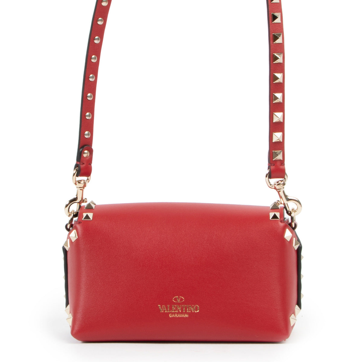 Sac bandoulière Rockstud rouge Valentino Garavani