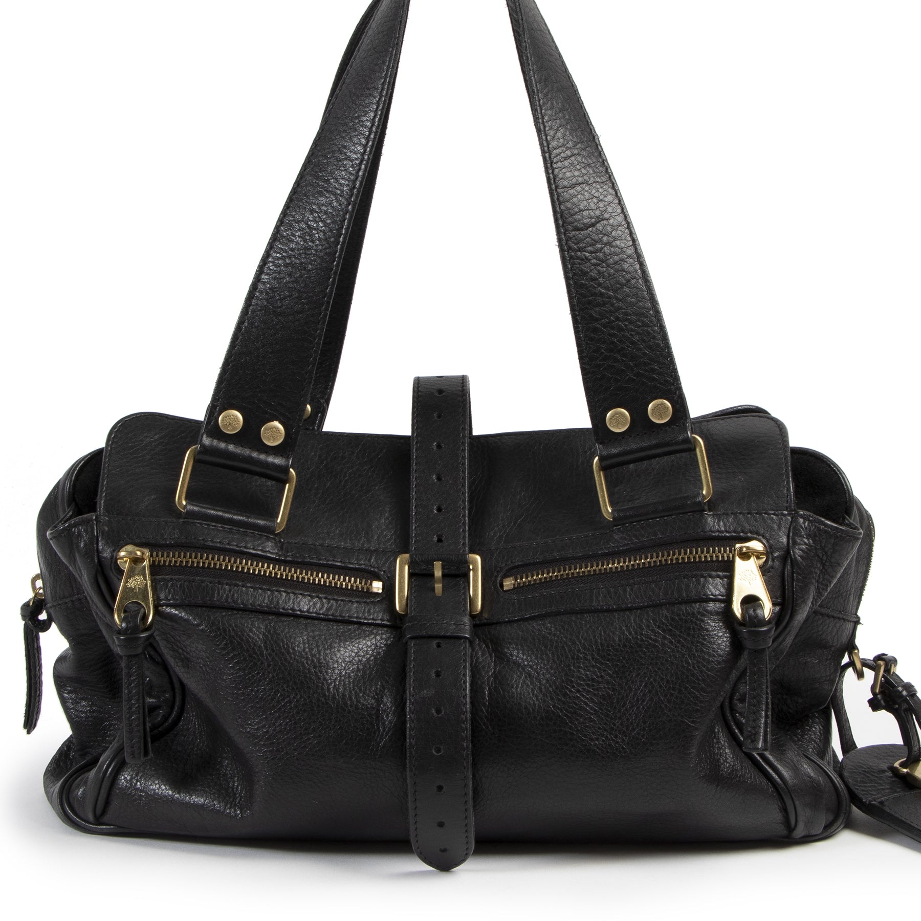 Authentic secondhand Mulberry Black Mabel Leather Shoulder Bag designer bags fashion luxury vintage webshop safe secure online shopping