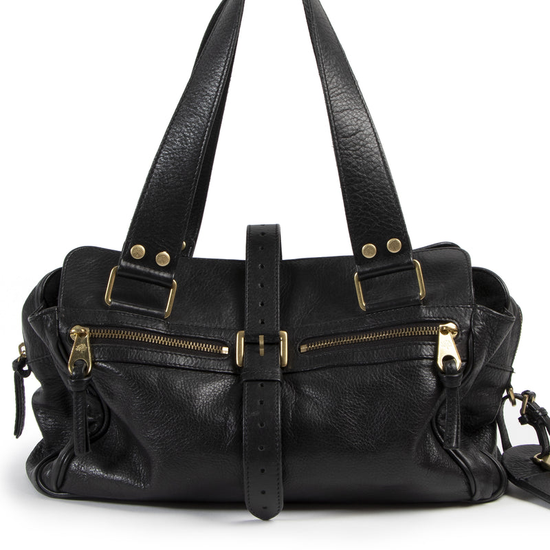 Authentic secondhand Mulberry Black Mabel Leather Shoulder Bag designer bags fashion luxury vintage webshop safe secure online shopping