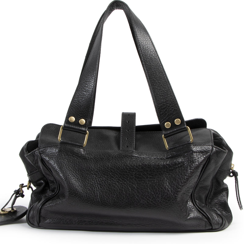 Authentic secondhand Mulberry Black Mabel Leather Shoulder Bag designer bags fashion luxury vintage webshop safe secure online shopping