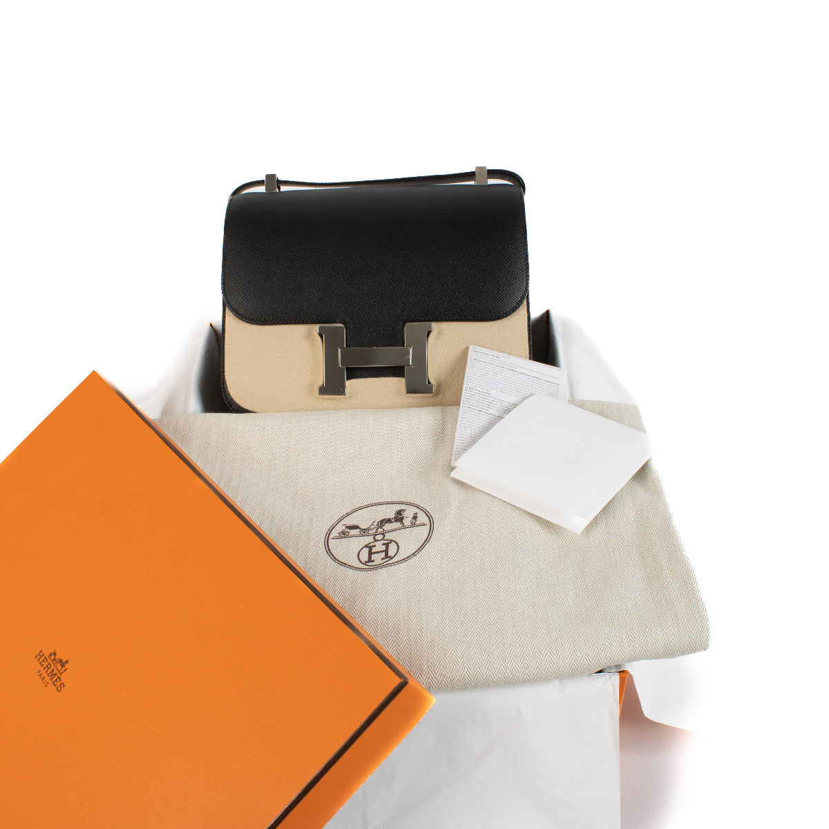 Hermès Black Constance III 24 Veau Epsom PHW for the best price at Labellov