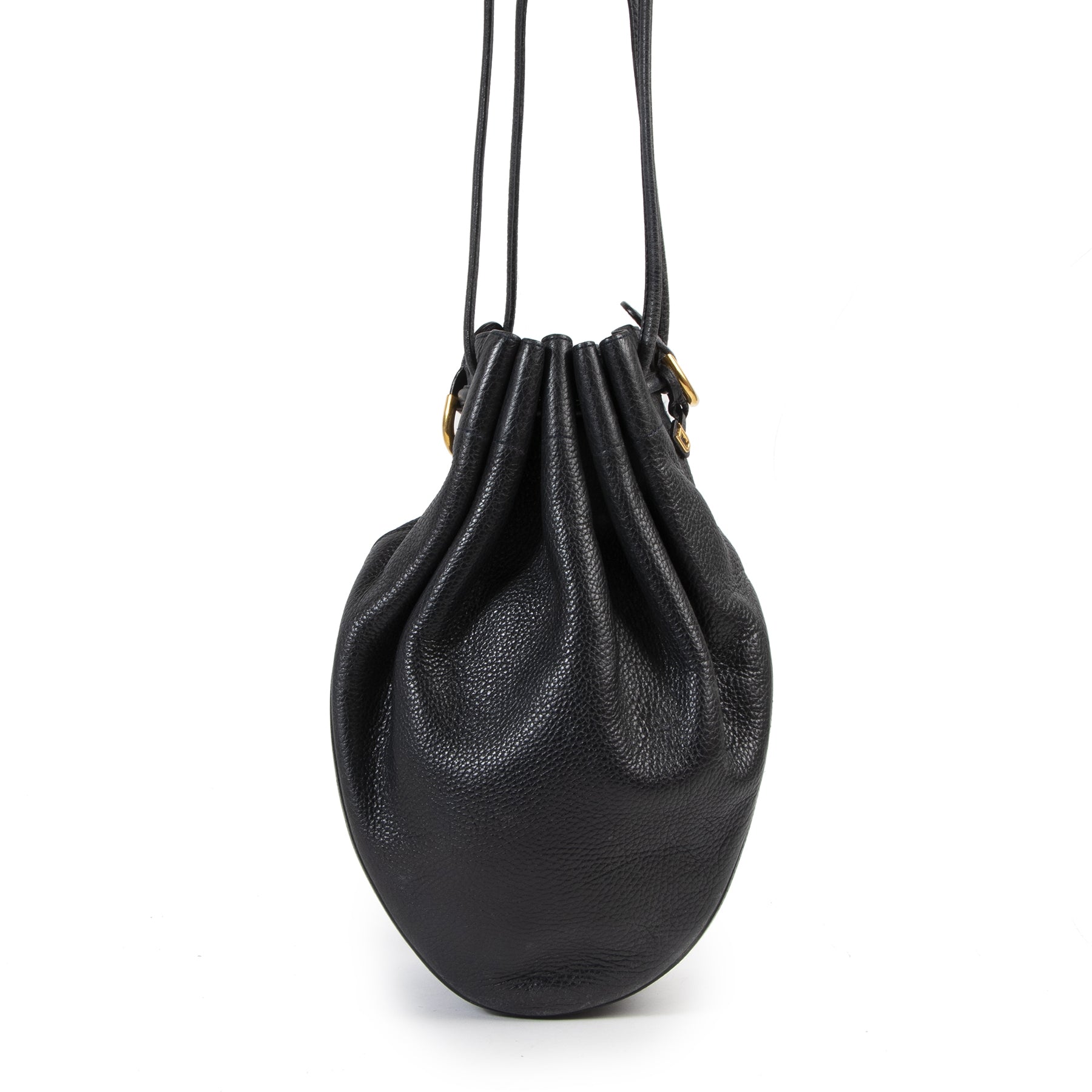 Delvaux Tabarin Blue Bucket Bag for sale online at Labellov tweedehands luxe