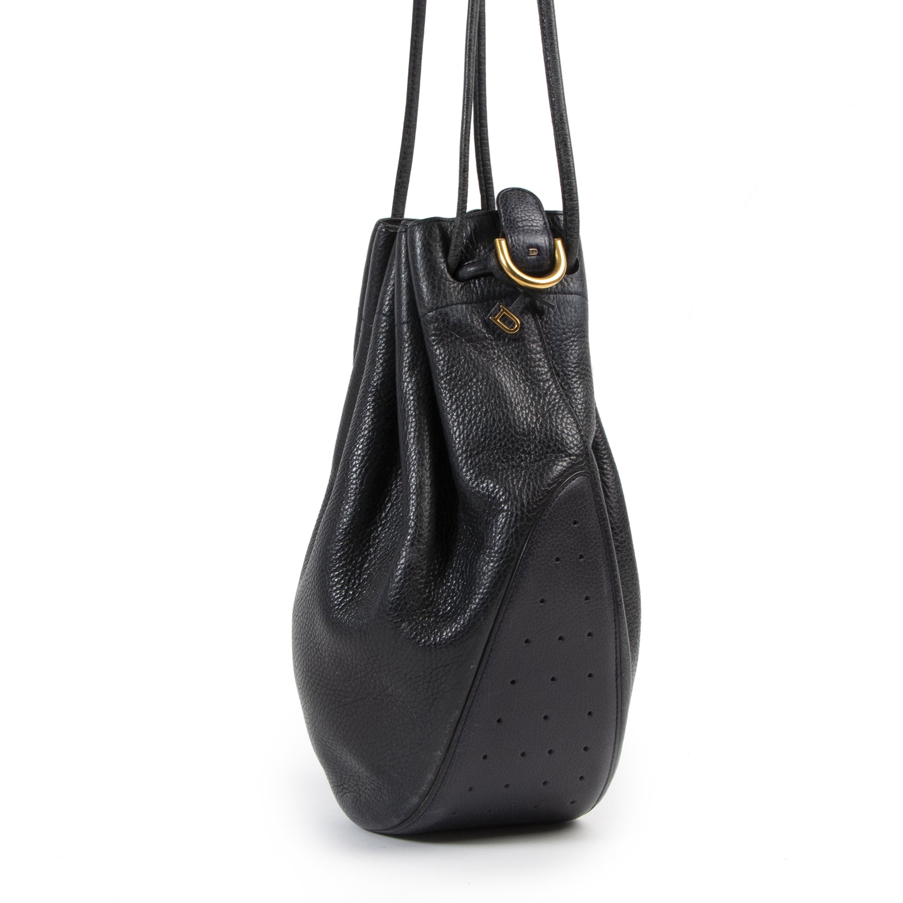 Ben je op zoek naar een authentieke handtas van Delvaux Tabarin Blue Bucket Bag