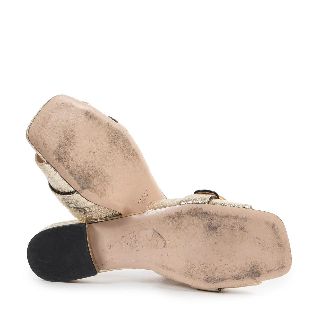 Gucci Gold Flats-Size 38/5 at Labellov online or in store available for a reasonable price and in good condition. Get them now!