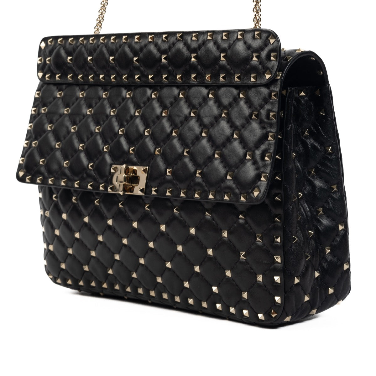 Shop 100% authentic second-hand Valentino Black Rockstud Top Handle on Labellov.com