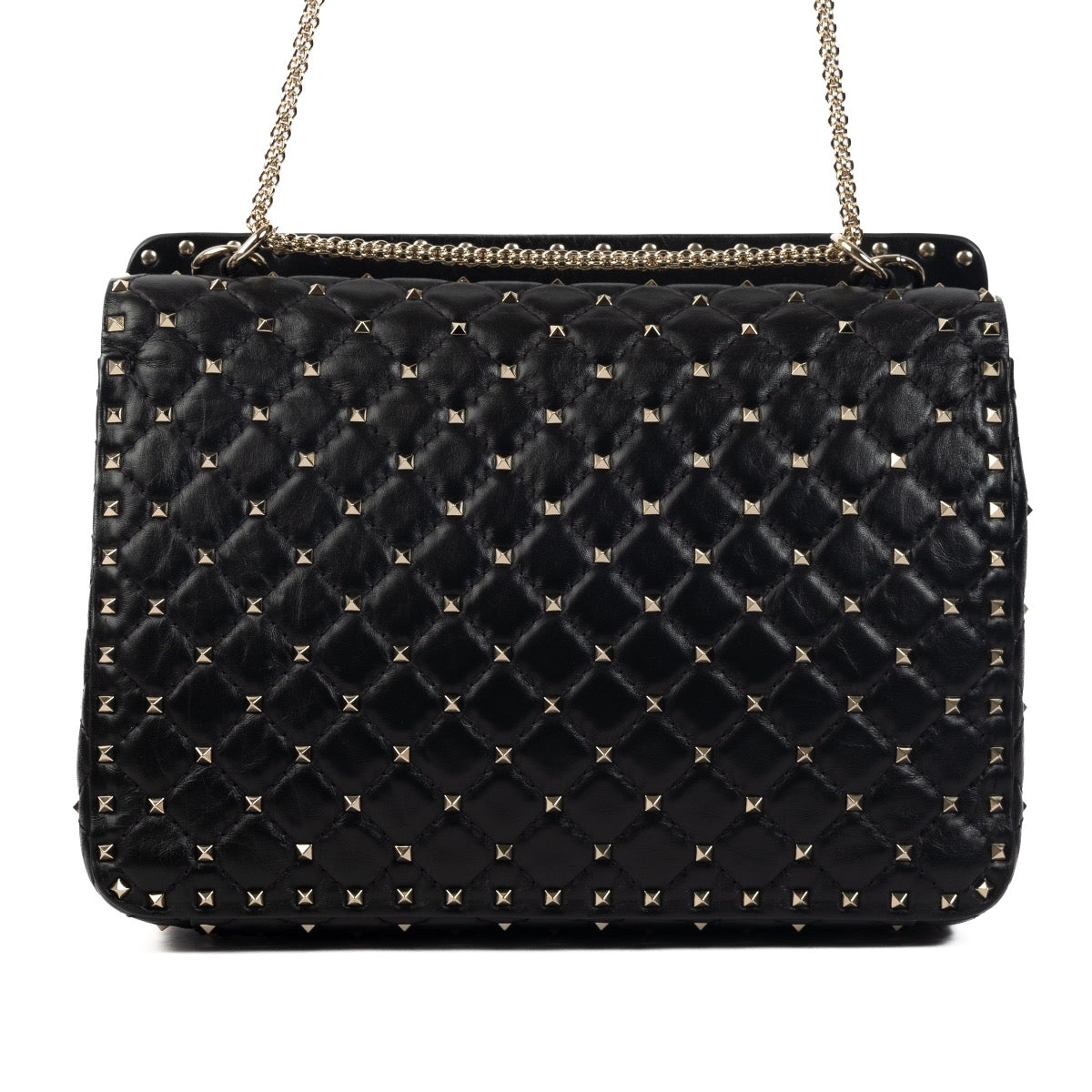 Shop 100% authentic second-hand Valentino Black Rockstud Top Handle on Labellov.com