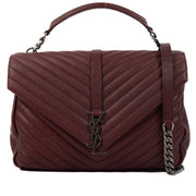 Shop 100% authentic second-hand Saint-Laurent Burgundy College Top Handle on Labellov.com