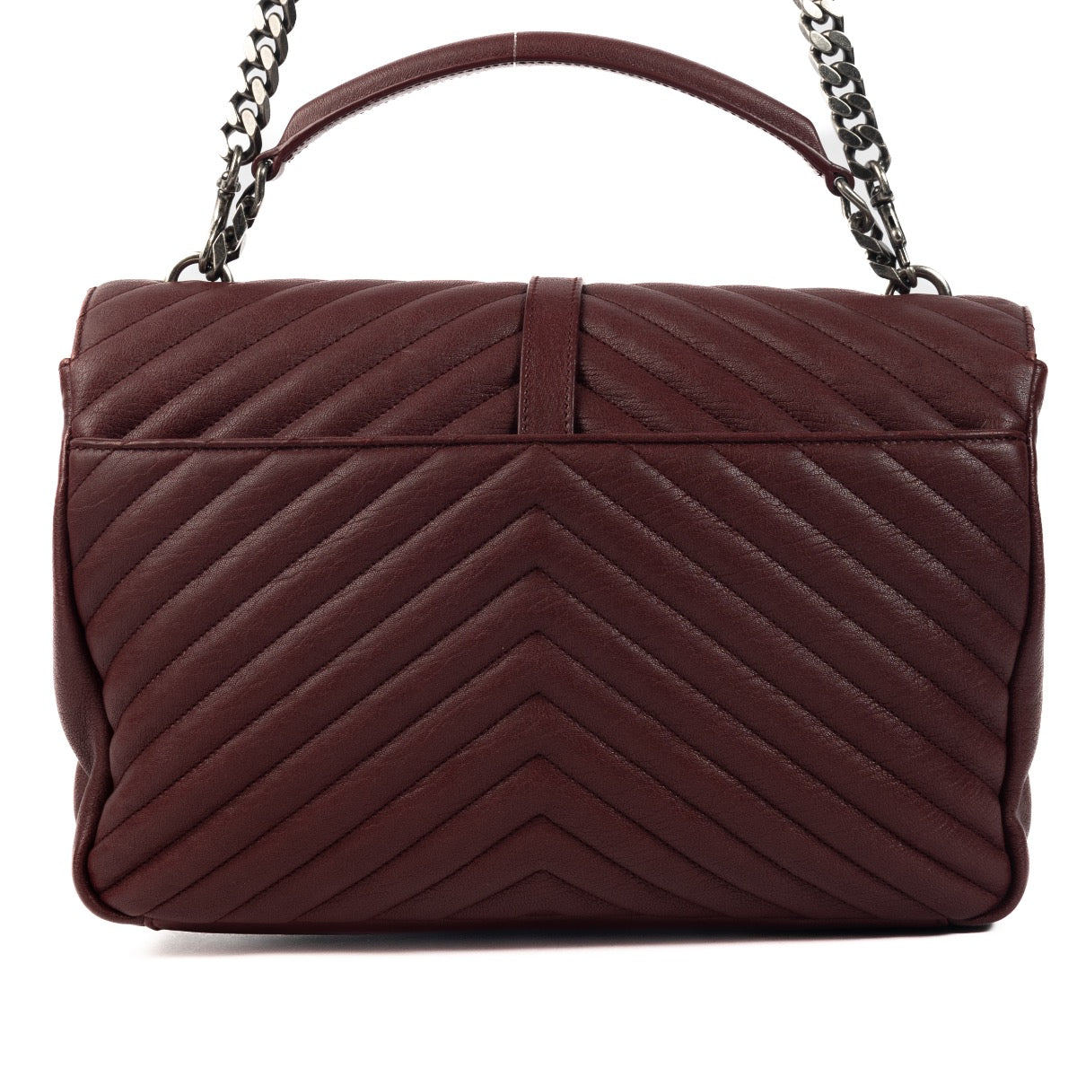 Shop 100% authentic second-hand Saint-Laurent Burgundy College Top Handle on Labellov.com