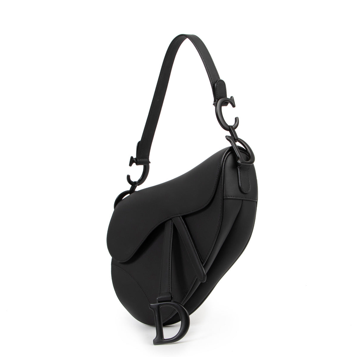 Dior So Black Ultramatte Saddle Bag with Strap