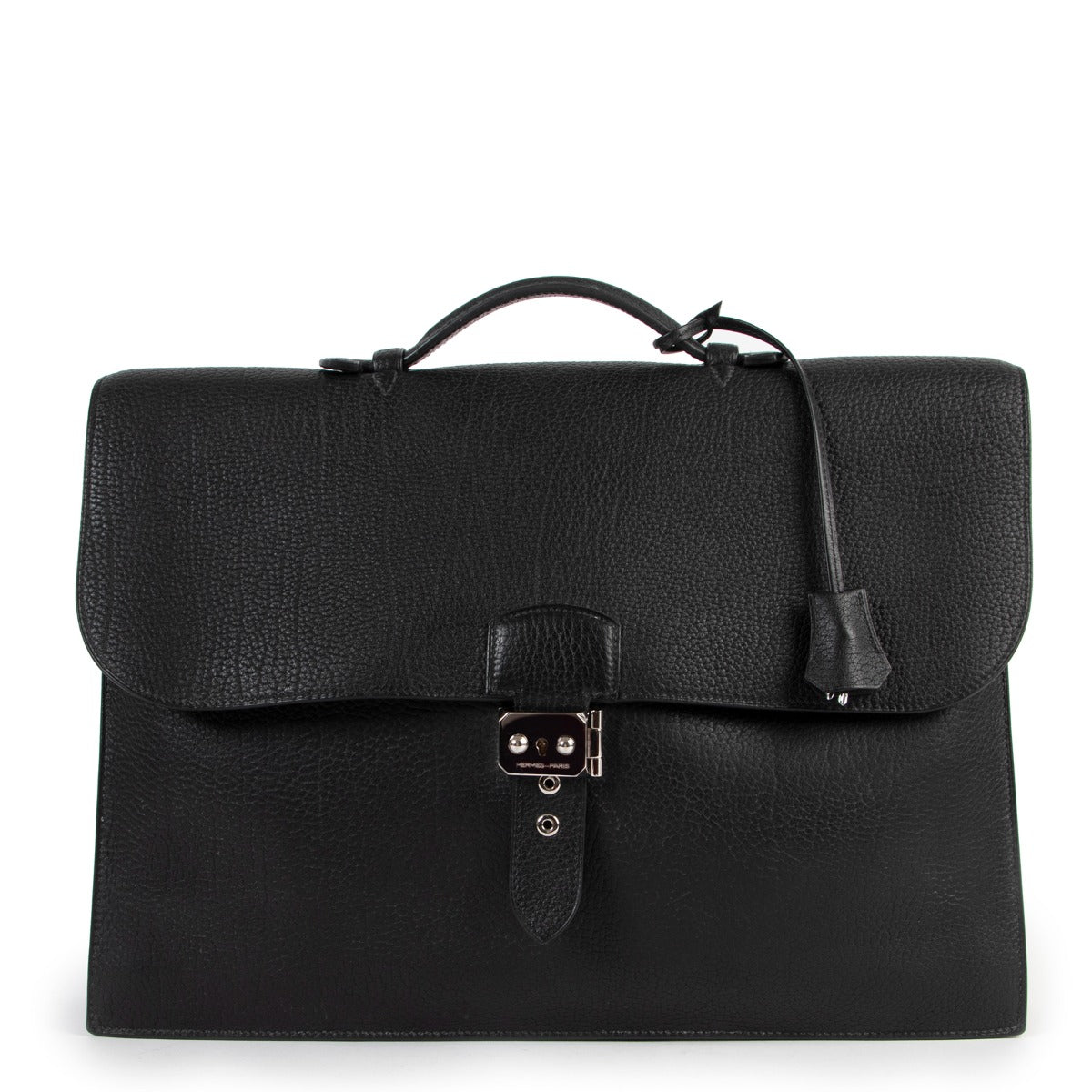 shop online second hand luxury designer Hermès Sac à Dépêche 41 Havane Fjord Briefcase at Labellov