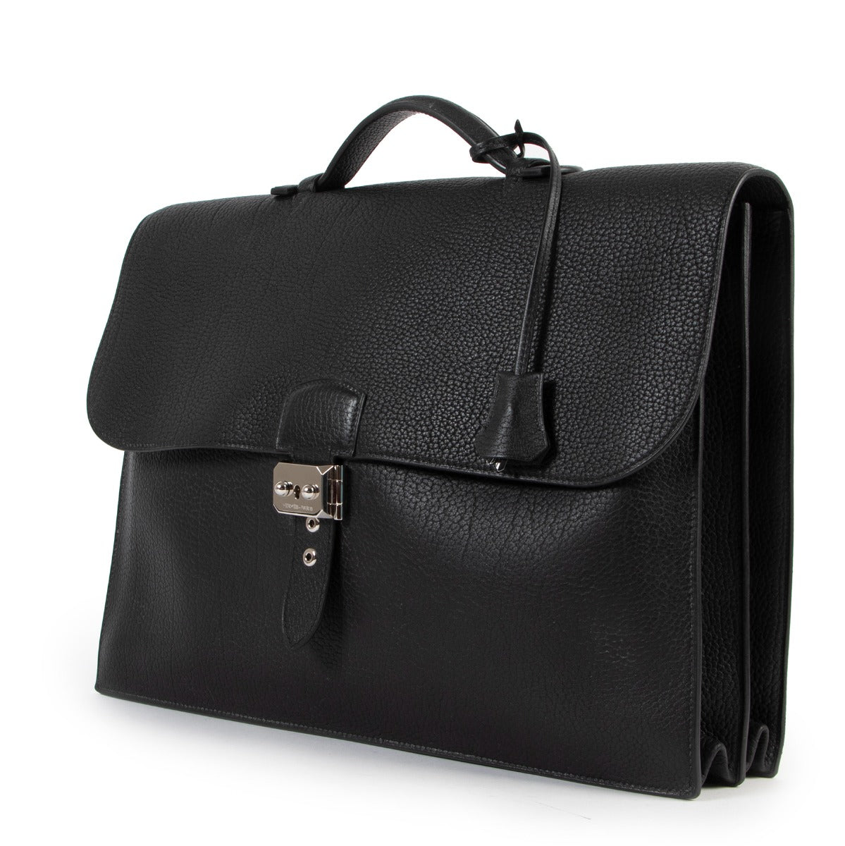 shop online second hand luxury designer Hermès Sac à Dépêche 41 Havane Fjord Briefcase at Labellov