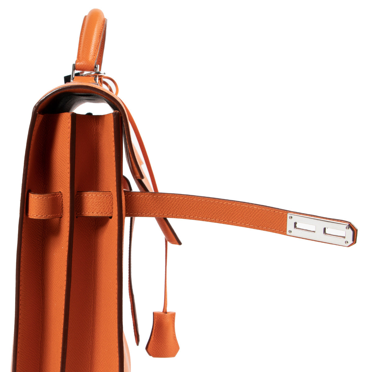 Hermès Kelly Sac a Depeches 38 Oranje PHW