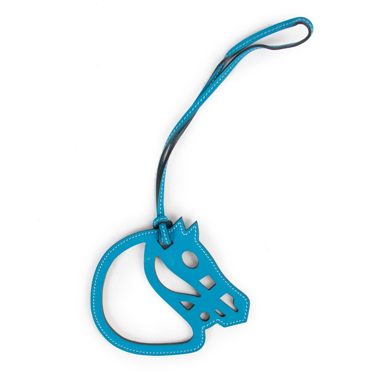 Shop safe online Hermès Blue Paddock Cheval Bag Charm , Hermès bag charm in very good condition, Preloved Hermès charm in very good condition.