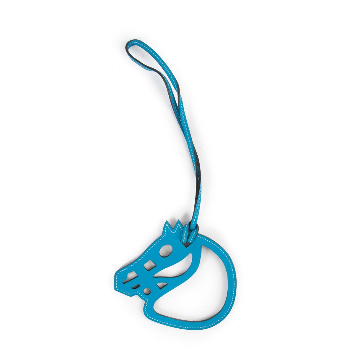 Shop safe online Hermès Blue Paddock Cheval Bag Charm , Hermès bag charm in very good condition, Preloved Hermès charm in very good condition.