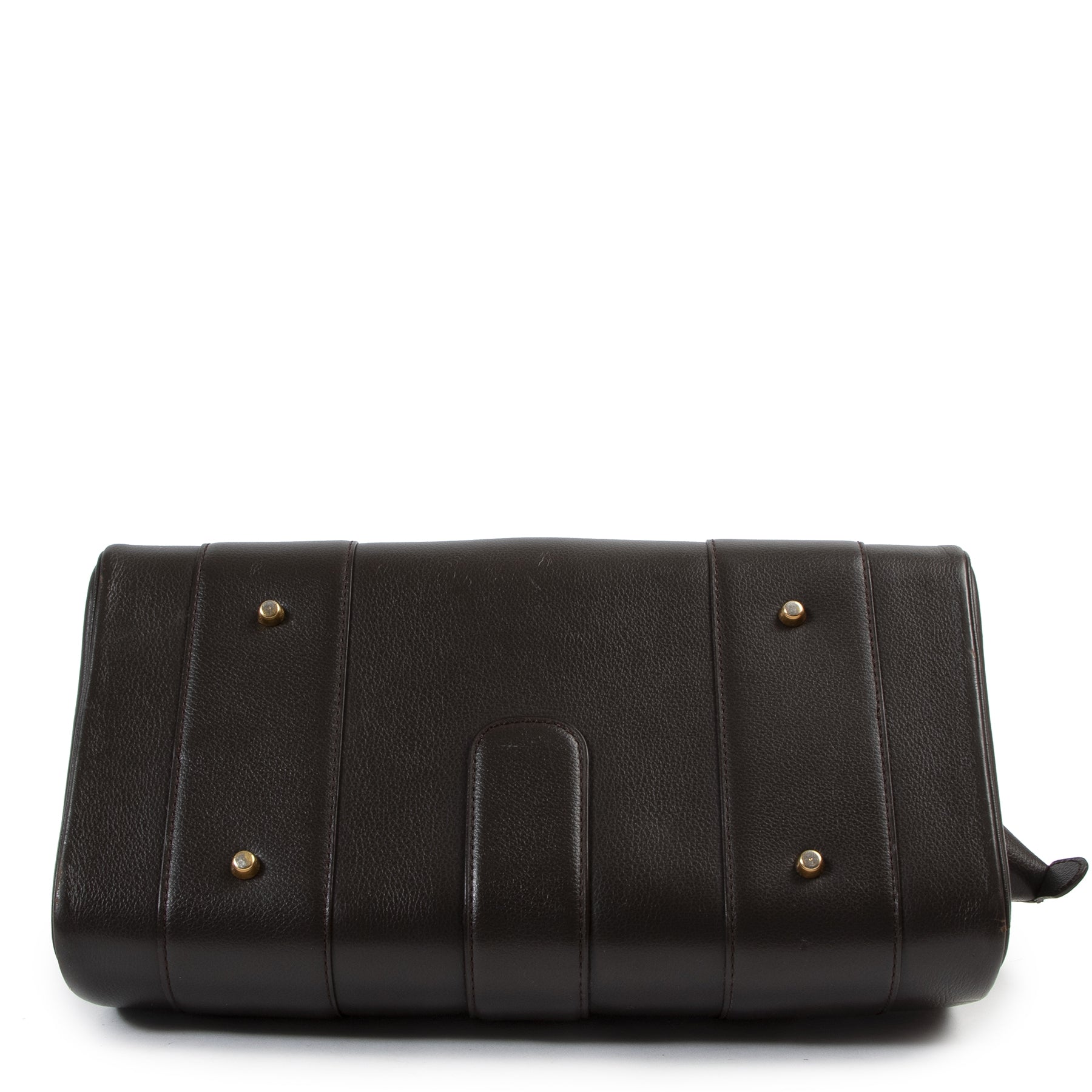 Authentic secondhand Delvaux Brown George Shoulder Bag designer bags fashion luxury vintage webshop safe secure online shopping