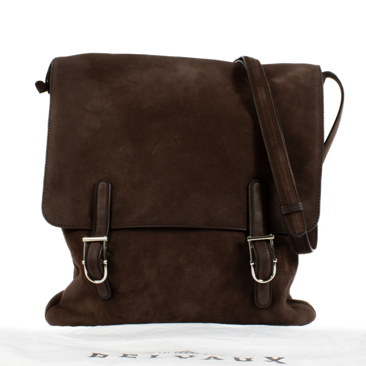 Besace Messenger Delvaux Santiag Kot Kot Marron Foncé