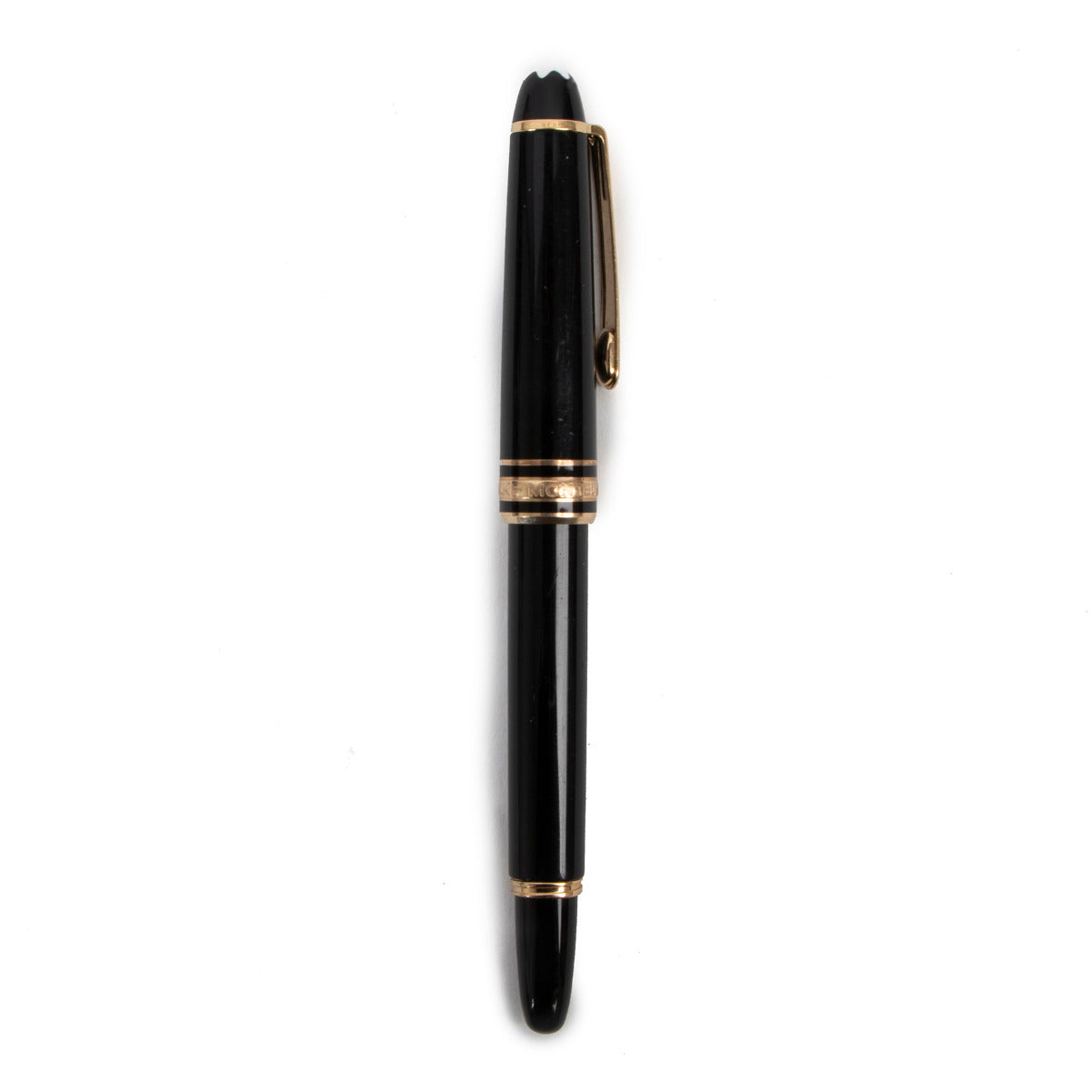Montblanc Meisterstück Black and Gold-Coated Fountain Pen for the best price at Labellov secondhand luxury.
