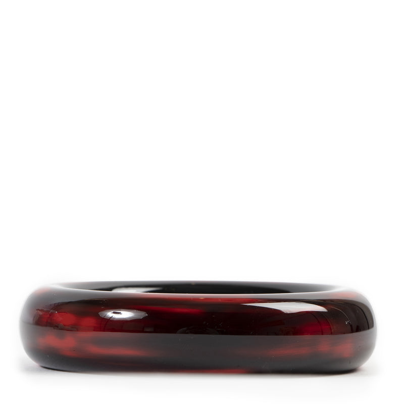 Authentic secondhand Tiffany & Co Elsa Peretti Black Red Lacquered Wood Doughnut Bangle Bracelet designer accessories fashion luxury vintage webshop safe secure online shopping
