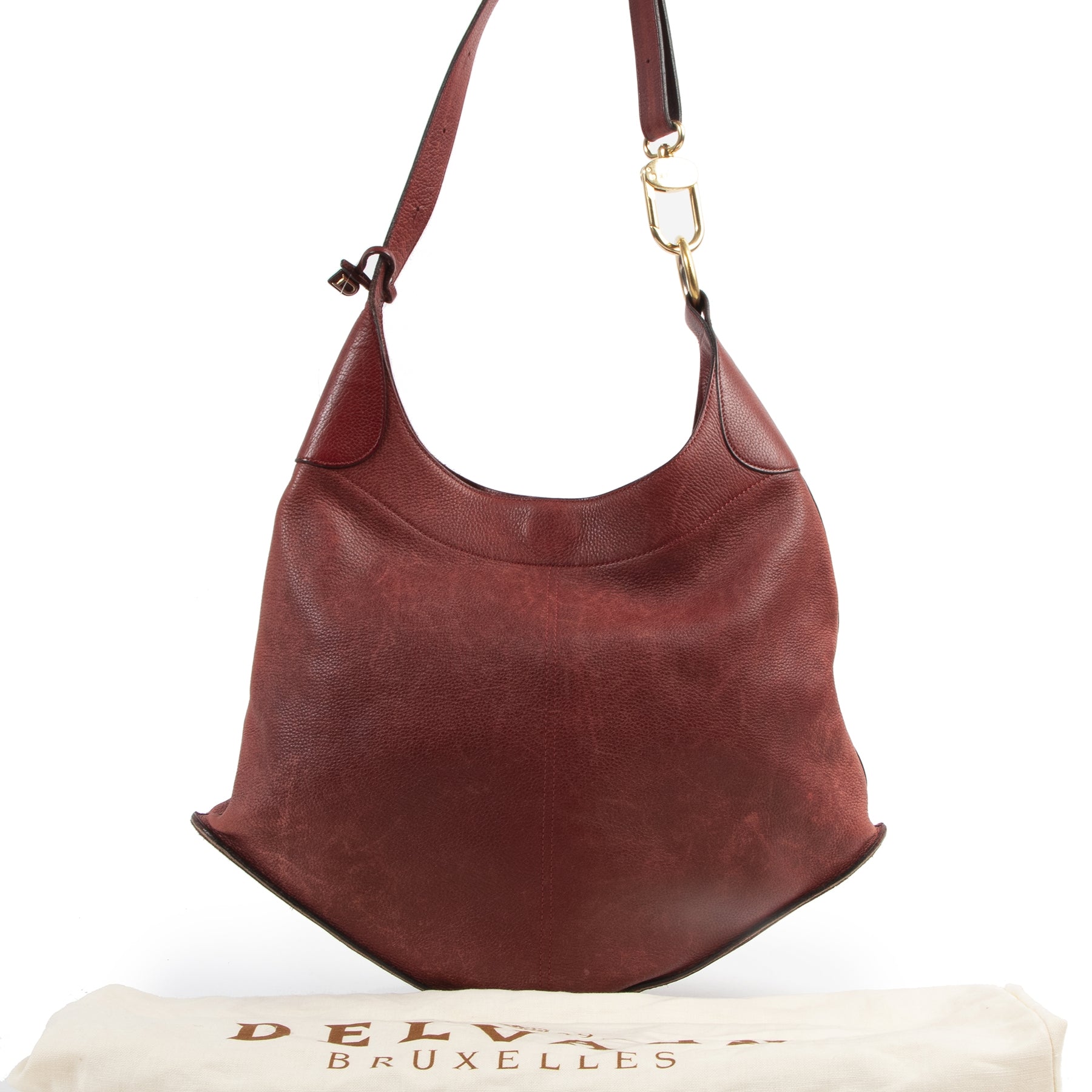 Authentic secondhand Delvaux Red Leather Shoulder Bag designer bags fashion luxury vintage webshop safe secure online shopping