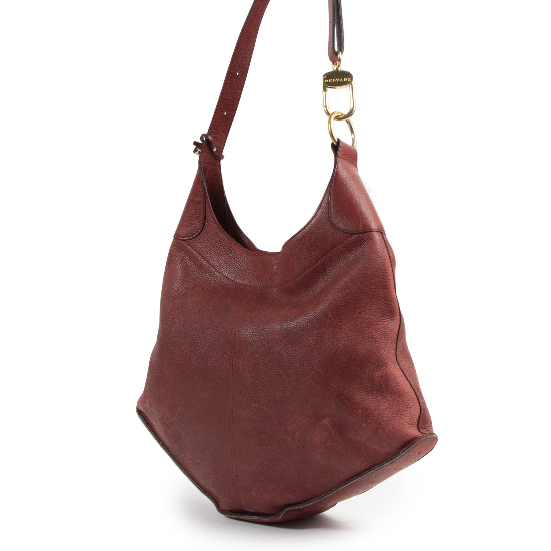 Authentic secondhand Delvaux Red Leather Shoulder Bag designer bags fashion luxury vintage webshop safe secure online shopping