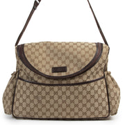 Authentieke Tweedehands Gucci Monogram Canvas Diaper Bag juiste prijs veilig online shoppen luxe merken webshop winkelen Antwerpen België mode fashion