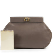 Authentic secondhand Delvaux Taupe Leather Paradis GM Clutch Bag designer bags fashion luxury vintage webshop safe secure online shopping