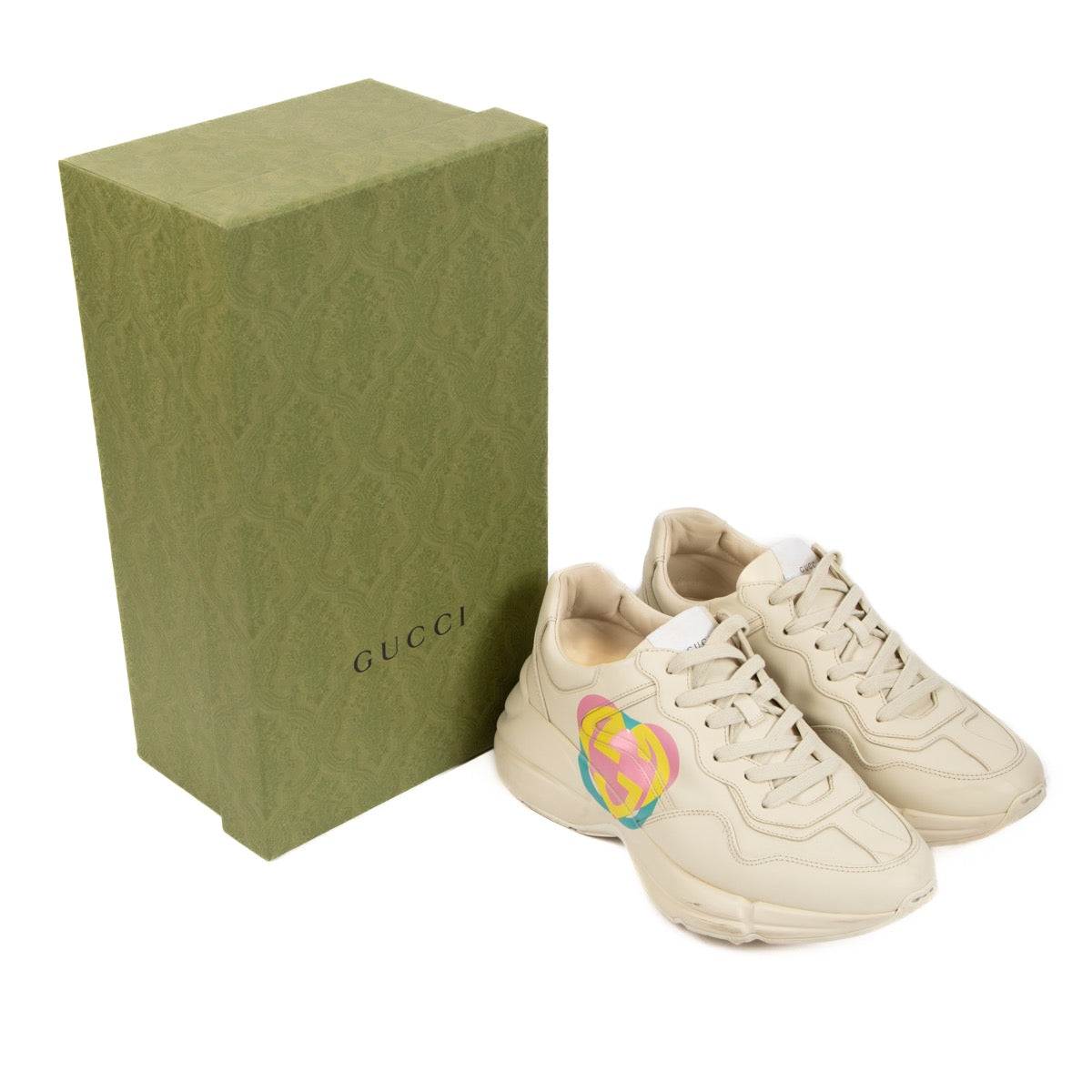 Shop 100% authentic second-hand Gucci Beige Rhyton Sneakers - Size 41 on Labellov.com