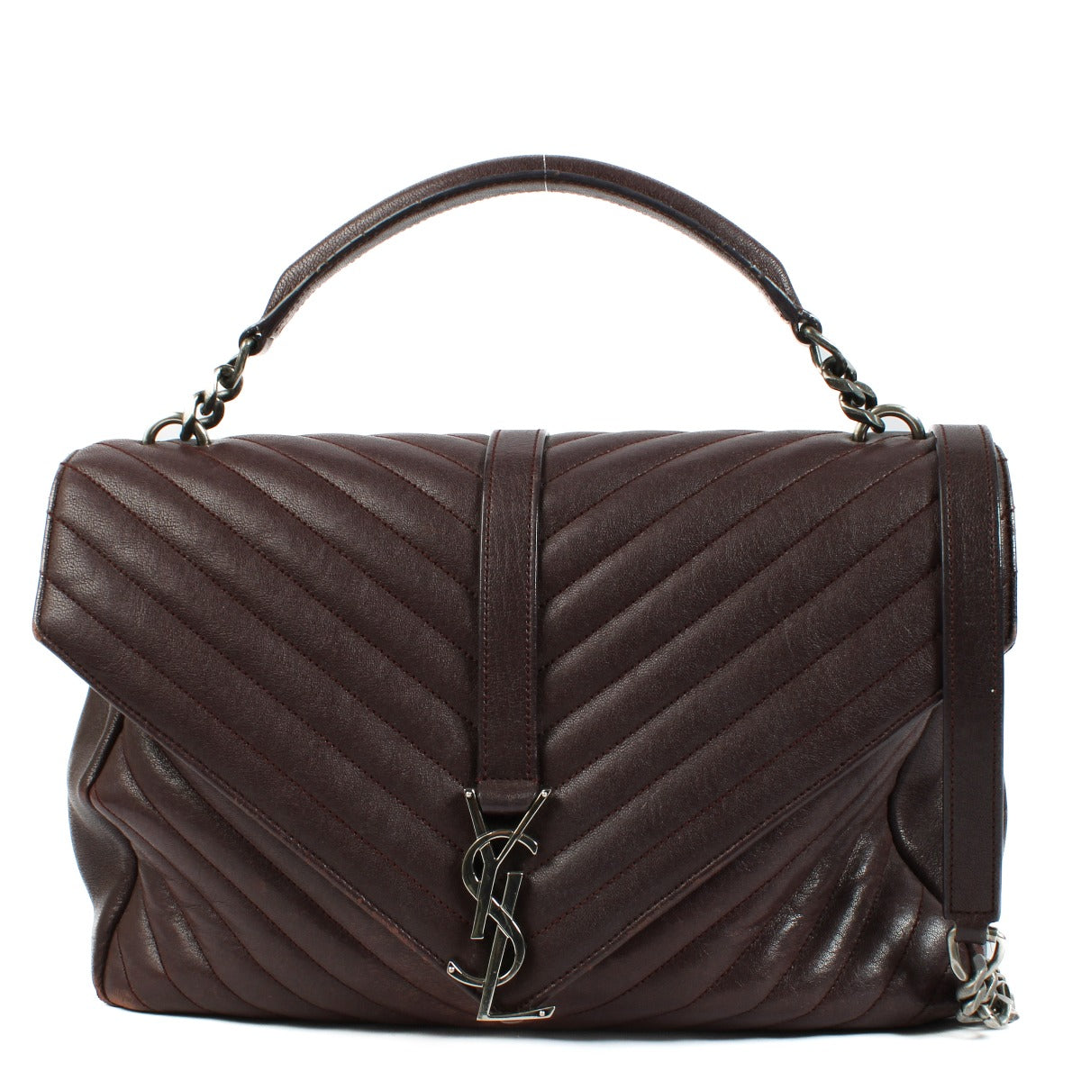 Shop 100% authentic secondhand Saint Laurent Burgundy College Large Shoulder Bag on Labellov.com