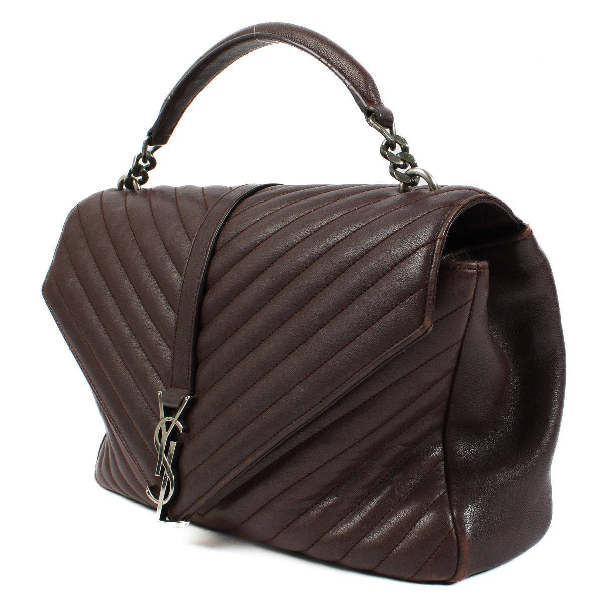 Shop 100% authentic secondhand Saint Laurent Burgundy College Large Shoulder Bag on Labellov.com