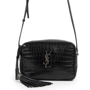 Saint Laurent Croco Embossed Lou Satchel Crossbody Bag for the best price at Labellov