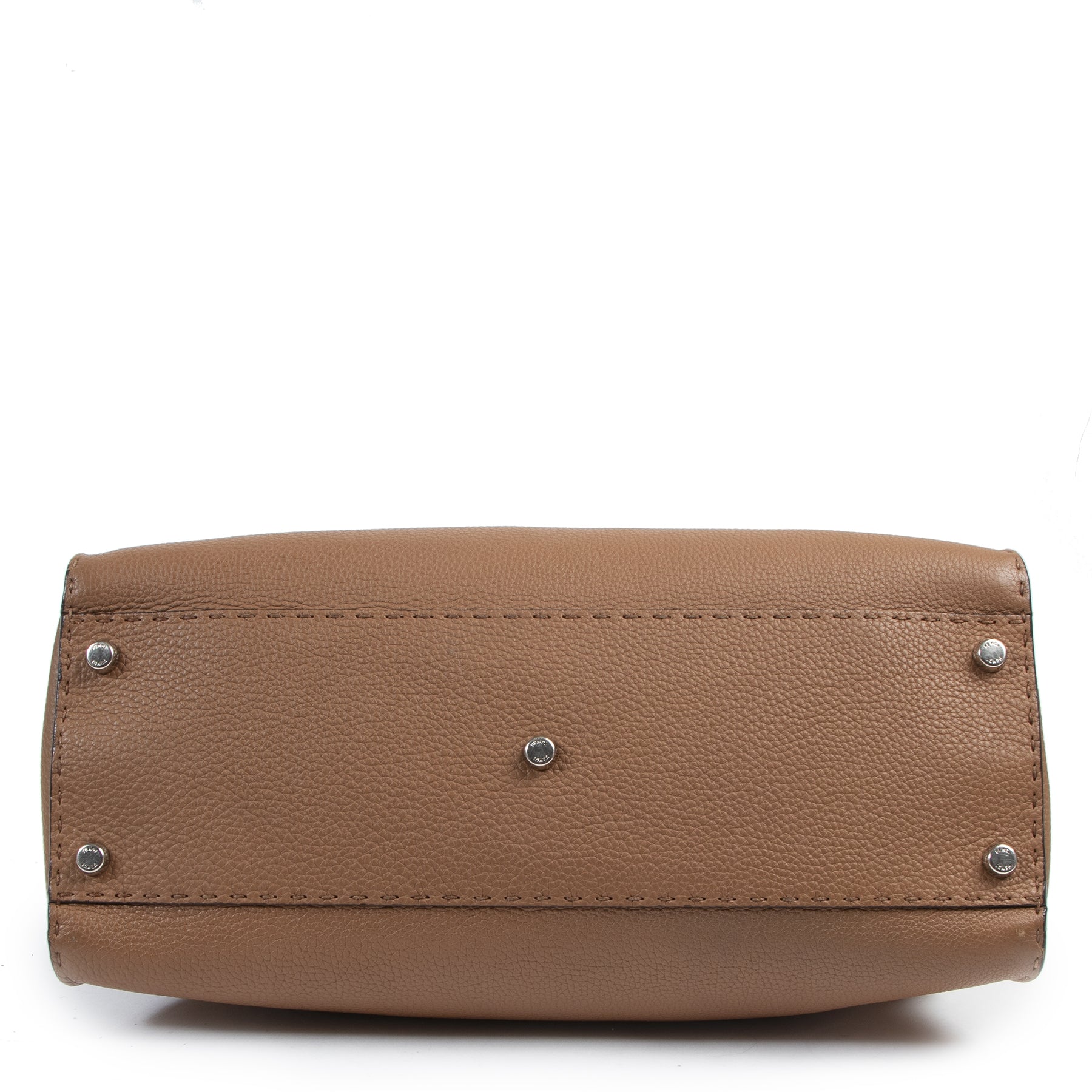 koop veilig online tegen de beste prijs Fendi Cognac Large Classic Peekaboo Tote